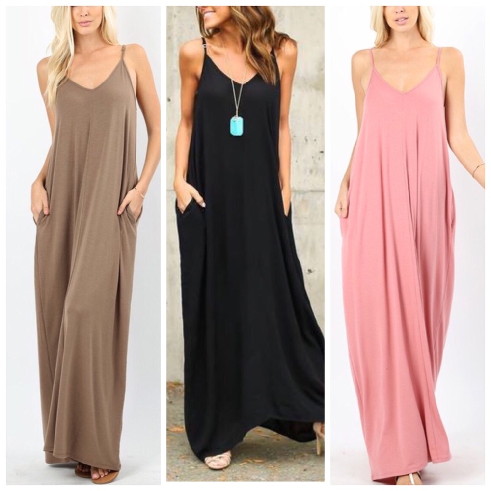 Mocha Cocoon Maxi Dress S M L XL - Picture 2 of 2